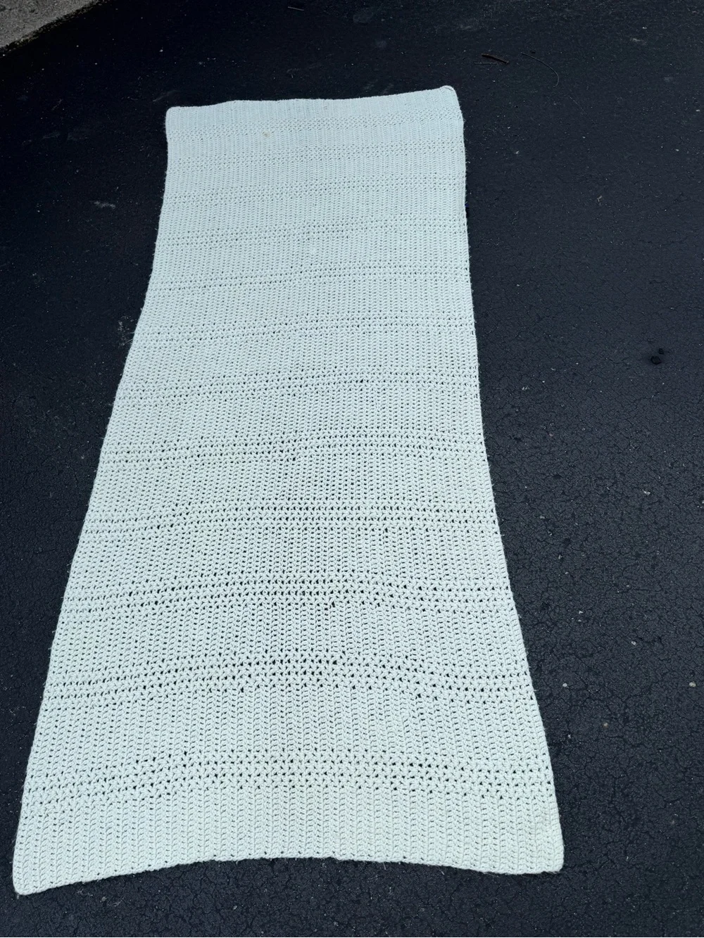 Handmade Light Mint Crochet Throw Blanket - Home Accents